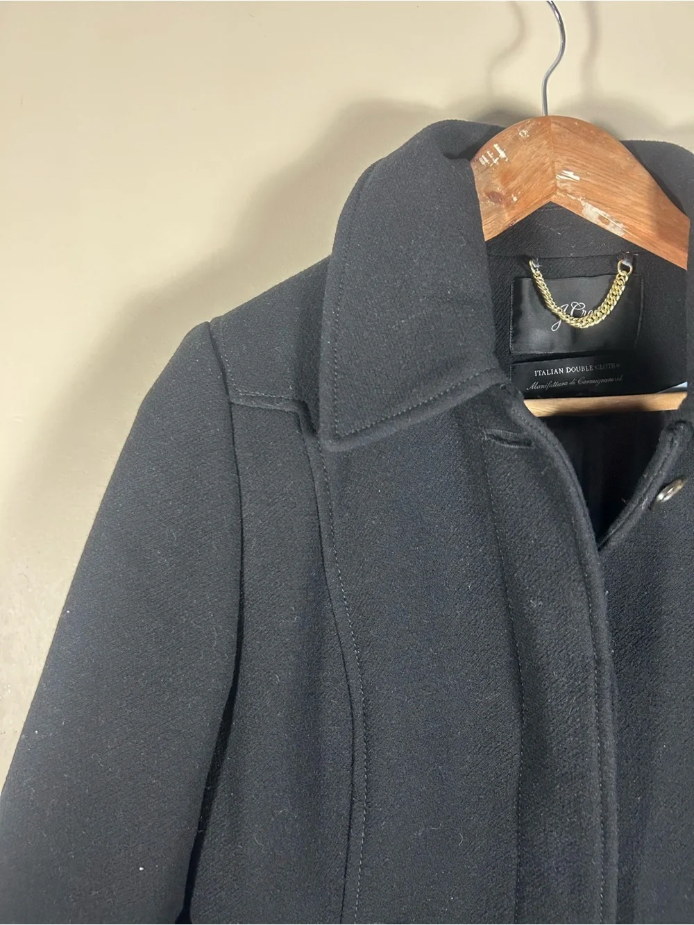 J. Crew Black Wool Double Cloth Coat Lady Topcoat Black Size 8 Petite - Picture 4 of 14